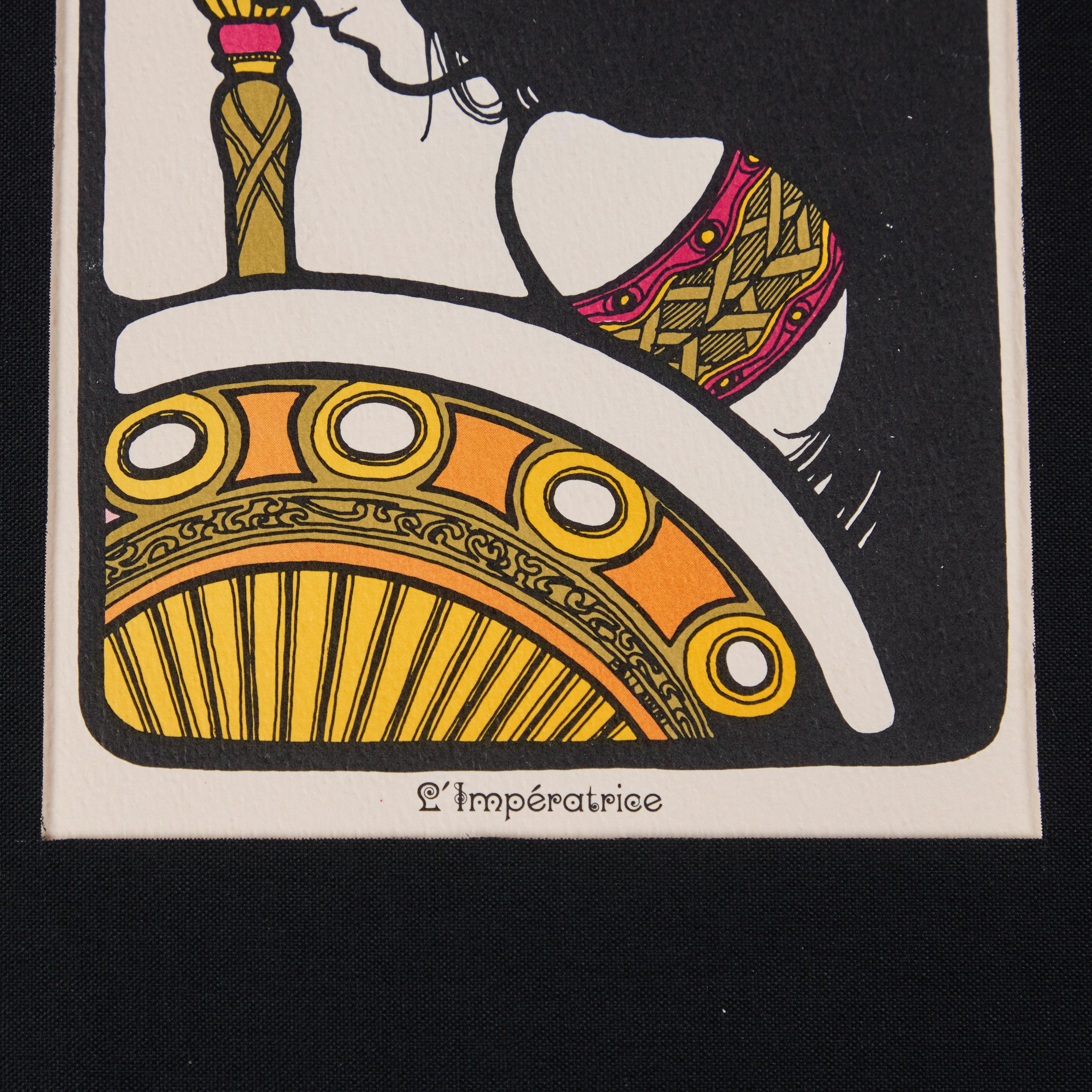 Vintage gedruckte Tarotkarte von David Mario Palladini, um 1967  Die Kaiserin im Angebot 1