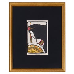 Carte de tarot vintage imprimée par David Mario Palladini, c.C. 1967  L'Impératrice
