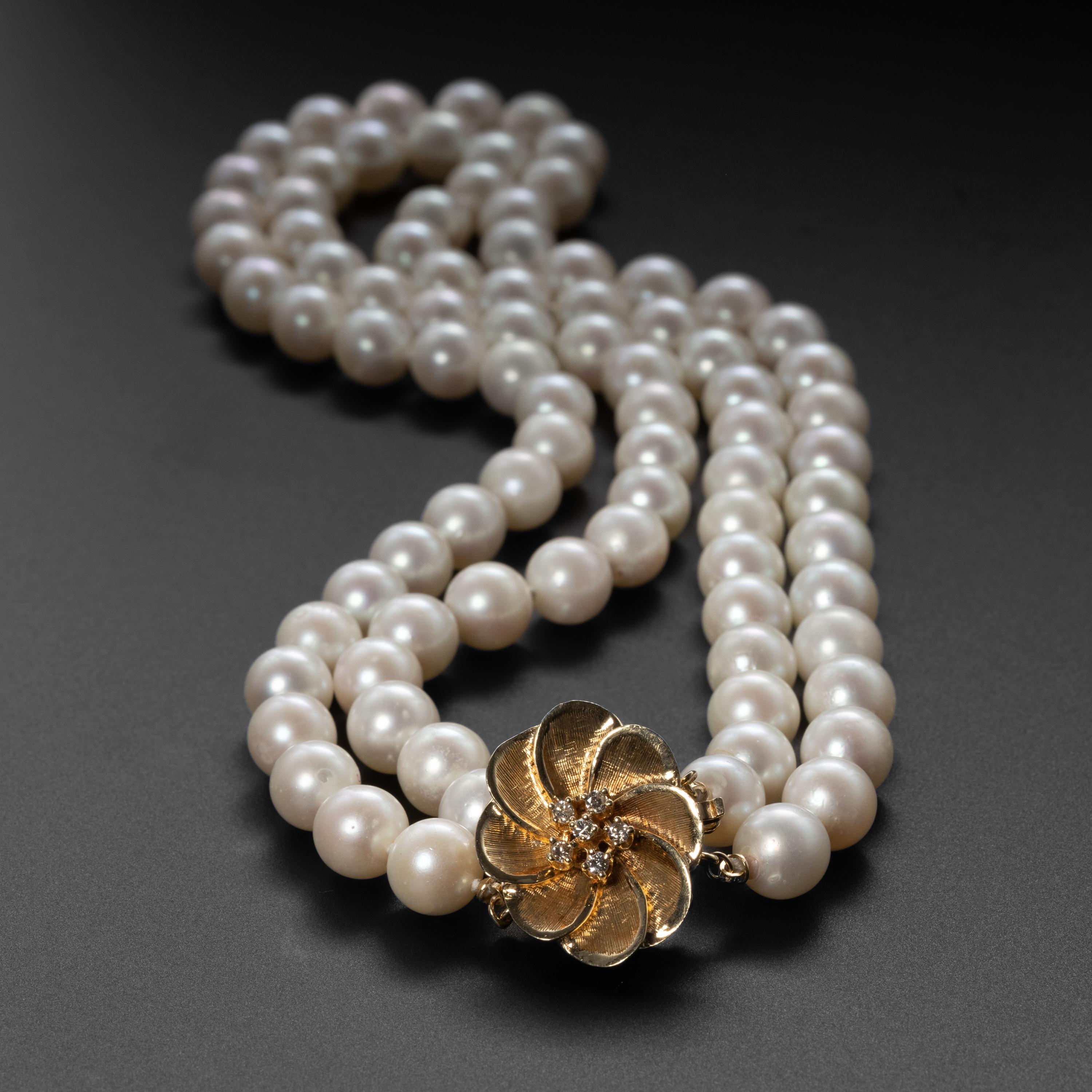double strand of pearls