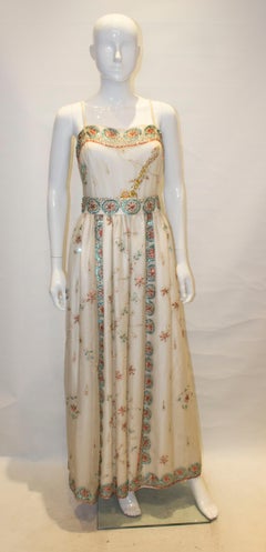 Vintage Profils du Monde of Beverley Hills Silk Evening Gown