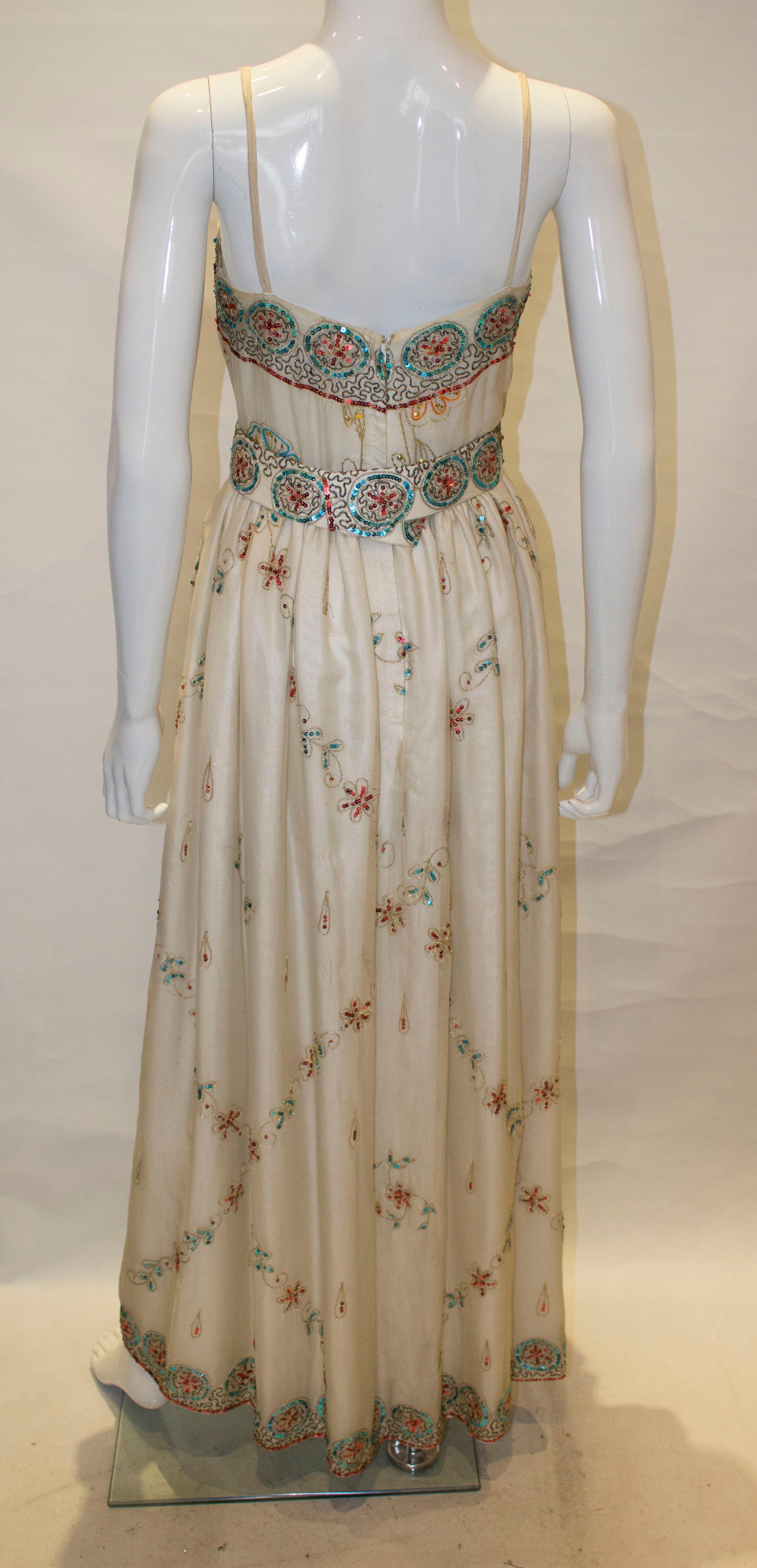 Vintage Profils du Monde of Beverley Hills Silk Evening Gown 3