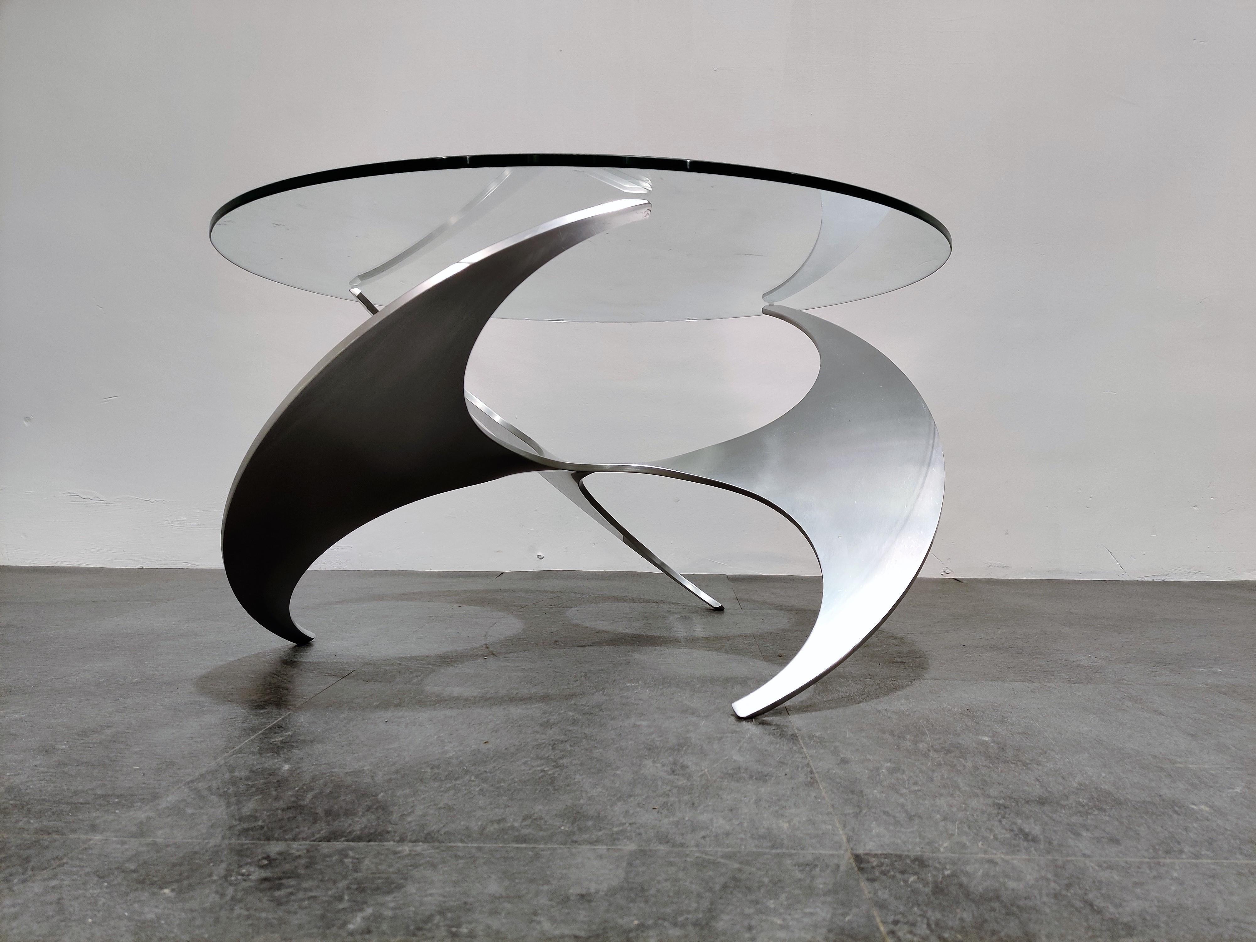 Vintage Propellor Coffee Table by Knut Hesterberg, 1960s In Good Condition In HEVERLEE, BE
