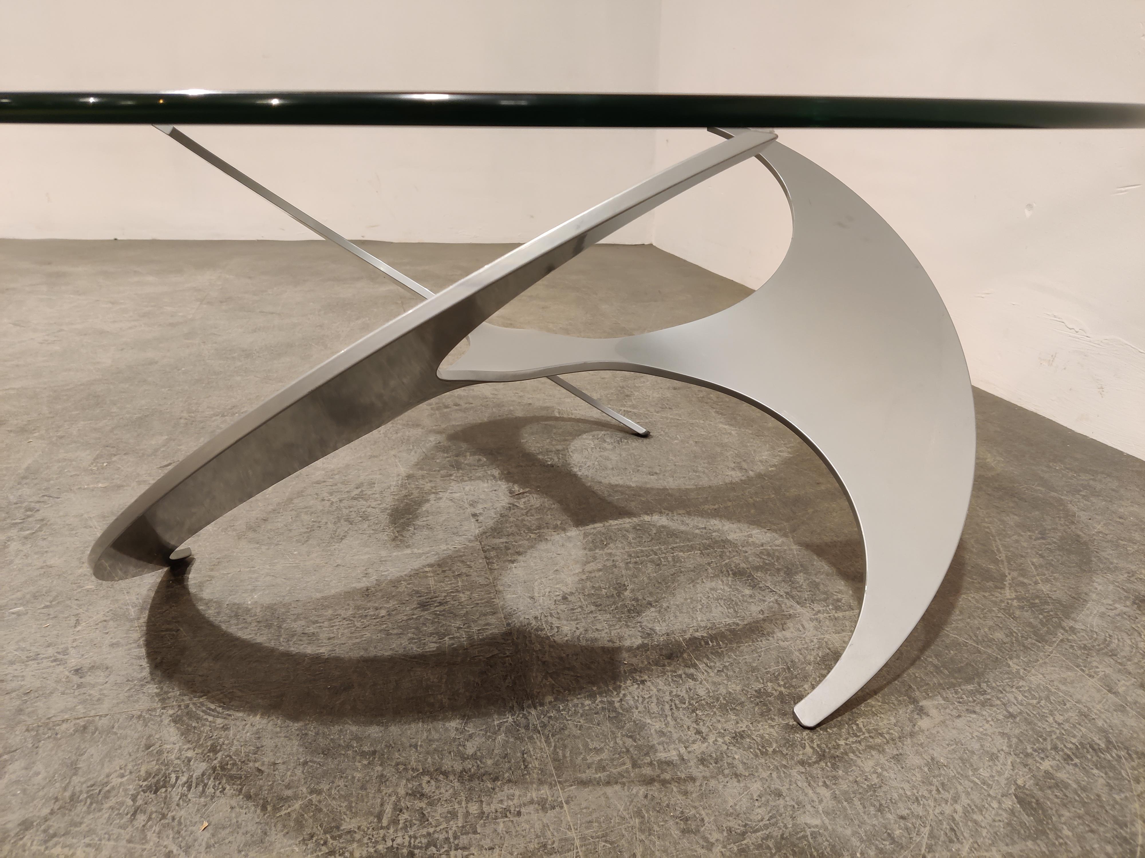 Aluminum Vintage Propellor Coffee Table by Knut  Hesterberg, 1960s