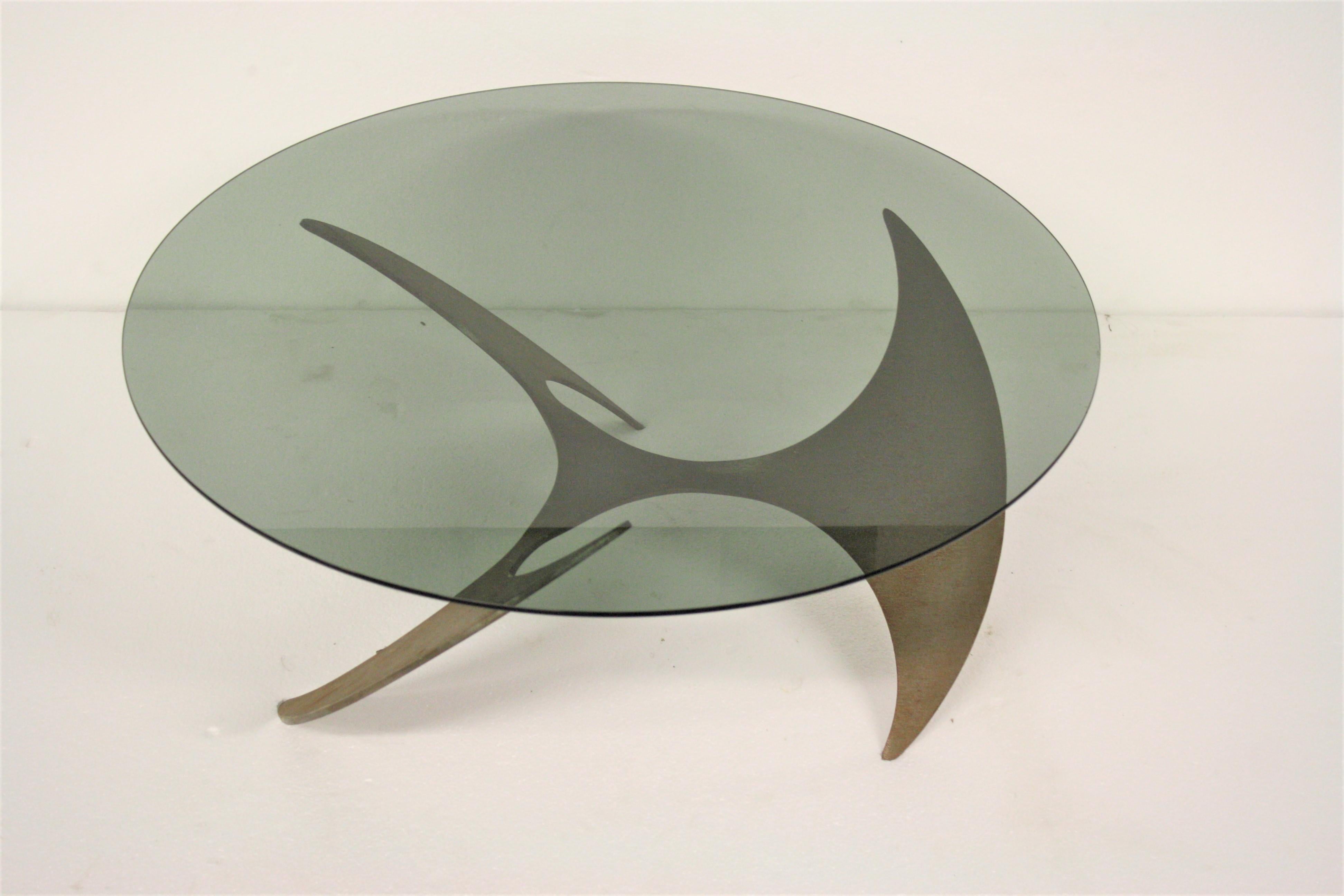 Mid-20th Century Vintage Propellor Coffee Table by Knut Hesterberg for Ronald Schmitt, 1960s