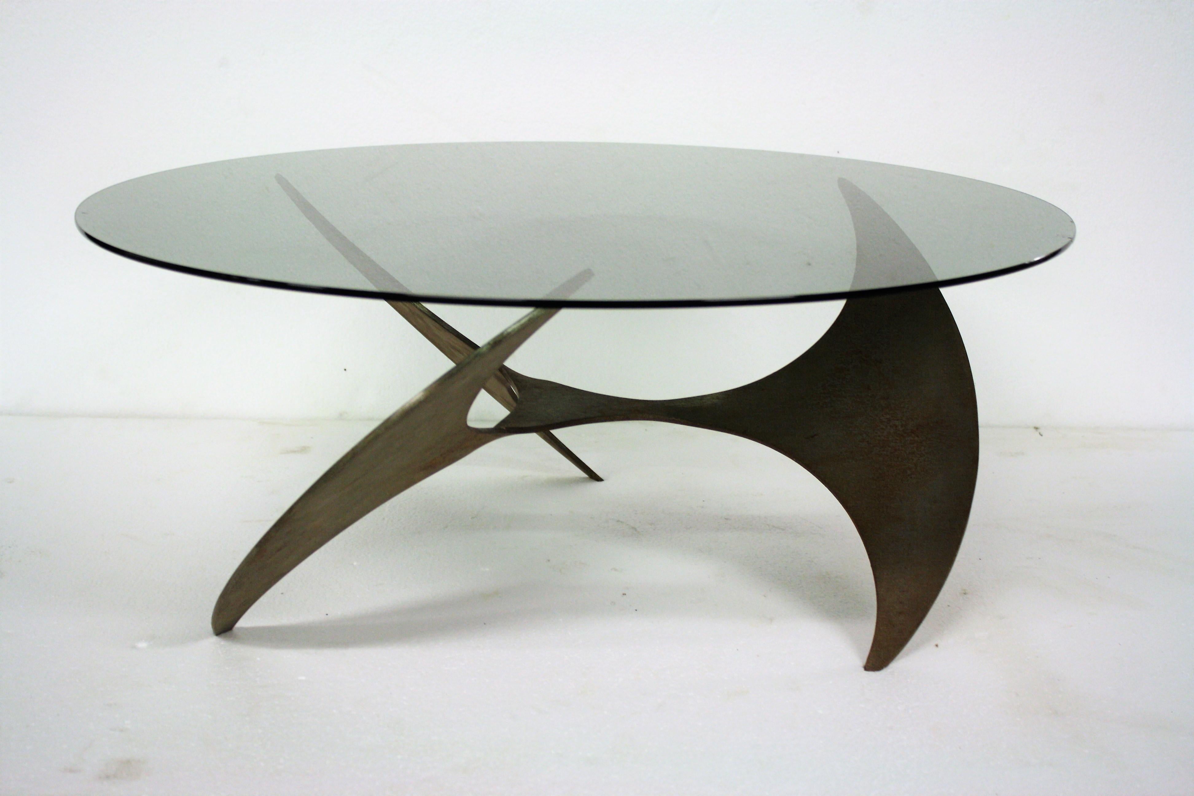 Vintage Propellor Coffee Table by Knut Hesterberg for Ronald Schmitt, 1960s 1