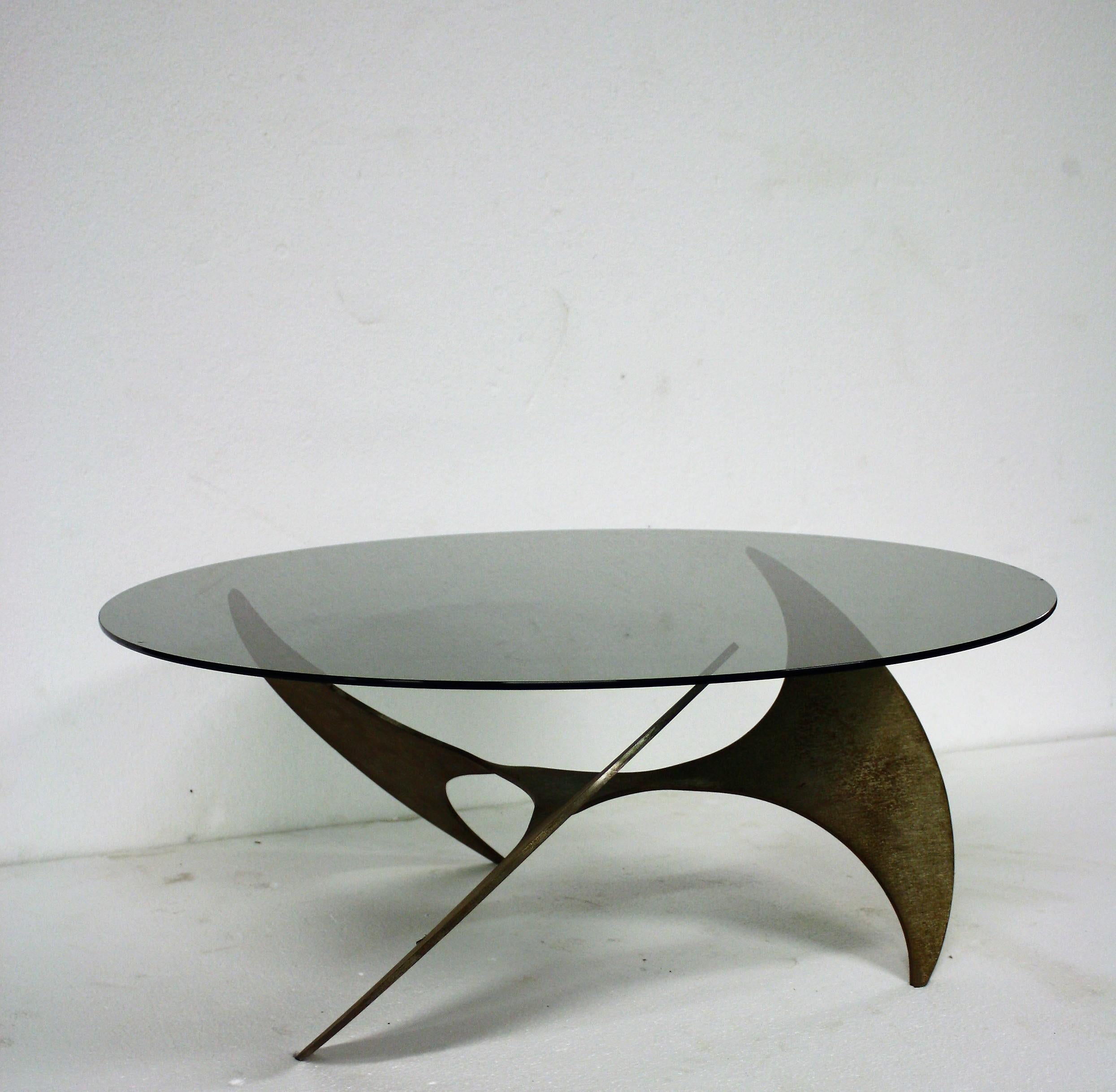Vintage Propellor Coffee Table by Knut Hesterberg for Ronald Schmitt, 1960s 2