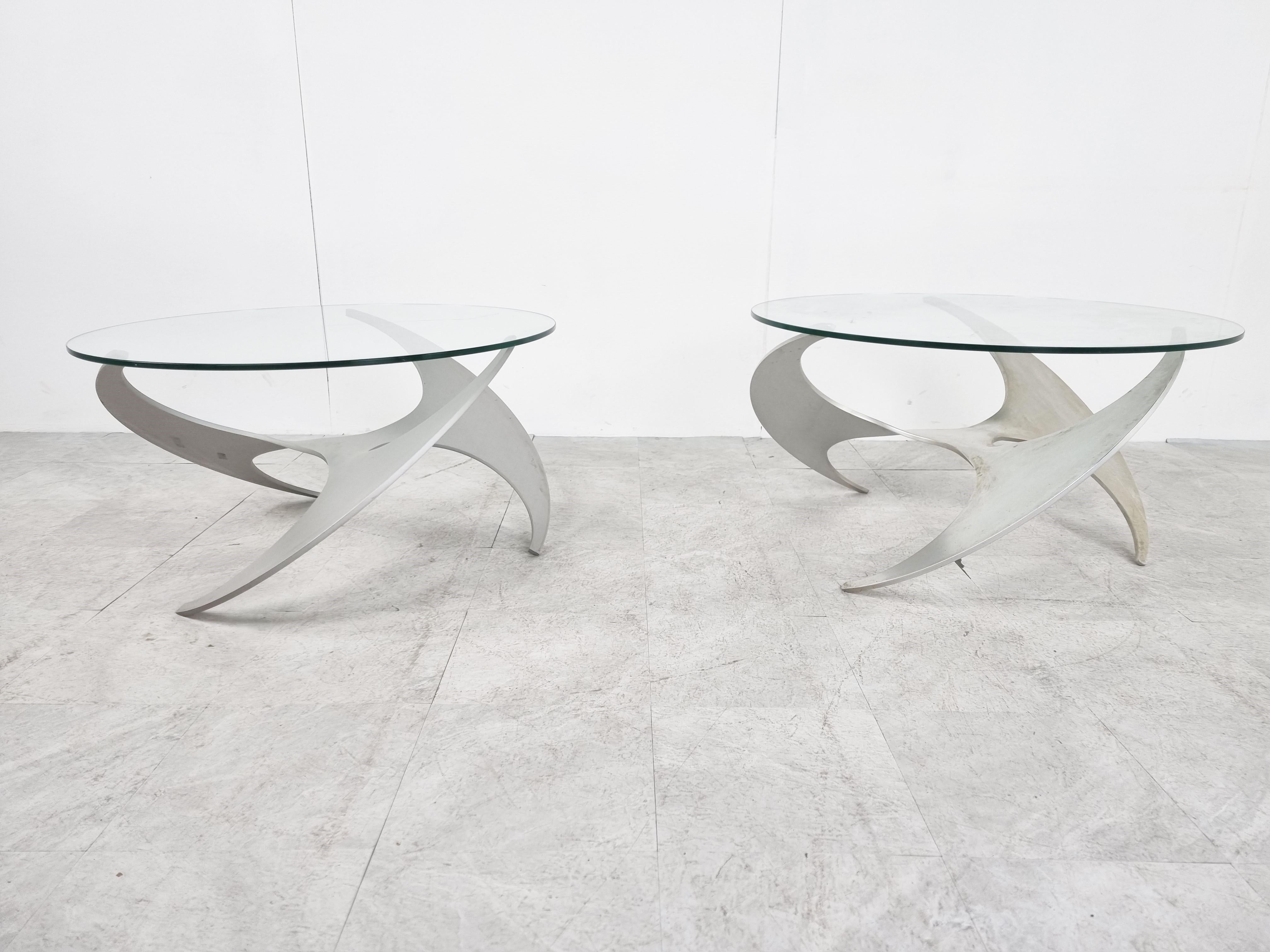 Vintage Propellor Coffee Tables by Knut Hesterberg, 1960s - Set of 2 In Good Condition In HEVERLEE, BE