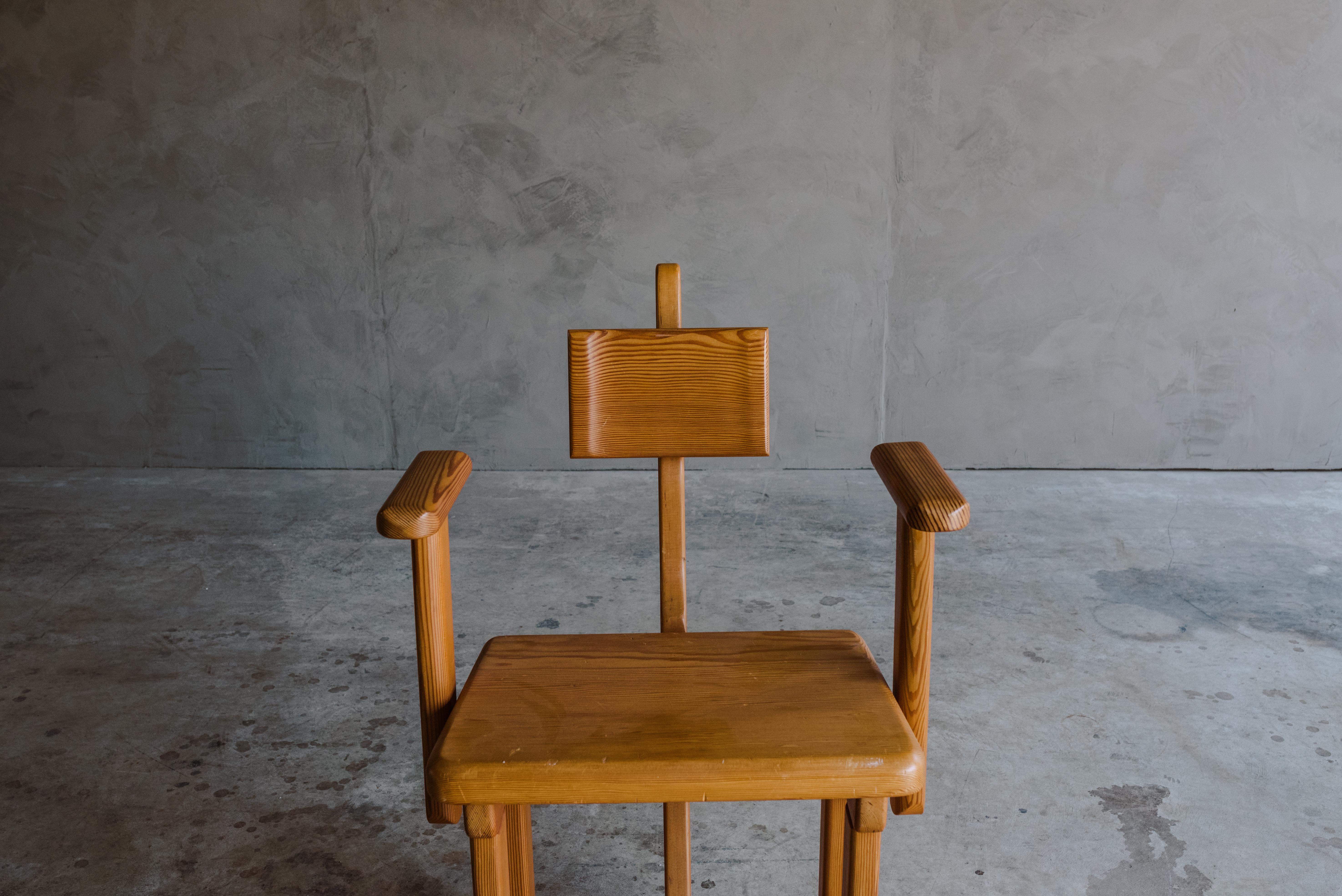 European Vintage Prototype Chair from Sweden in Pine, Circa 1960