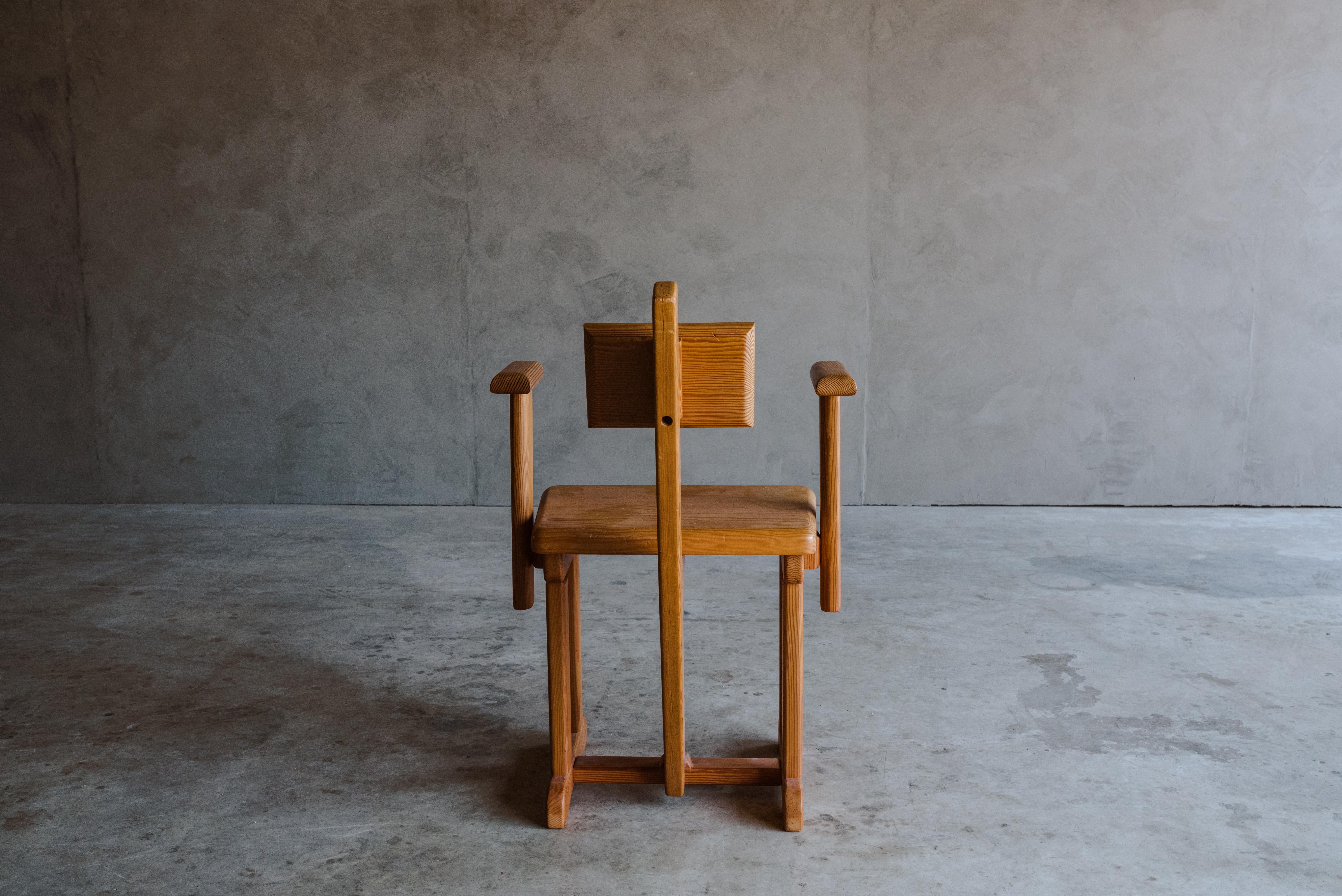 Mid-20th Century Vintage Prototype Chair from Sweden in Pine, Circa 1960