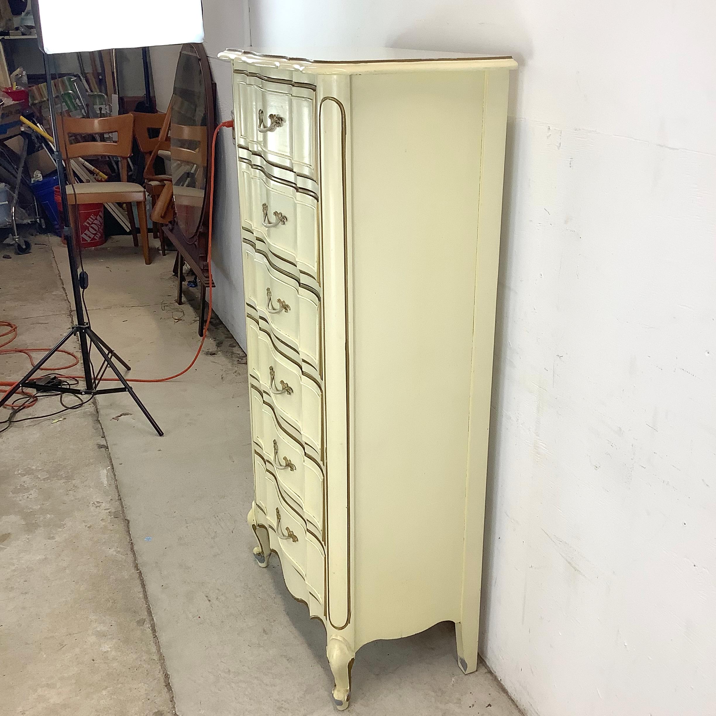 Cassettiera provinciale vintage a sei cassetti per lingerie in vendita 4