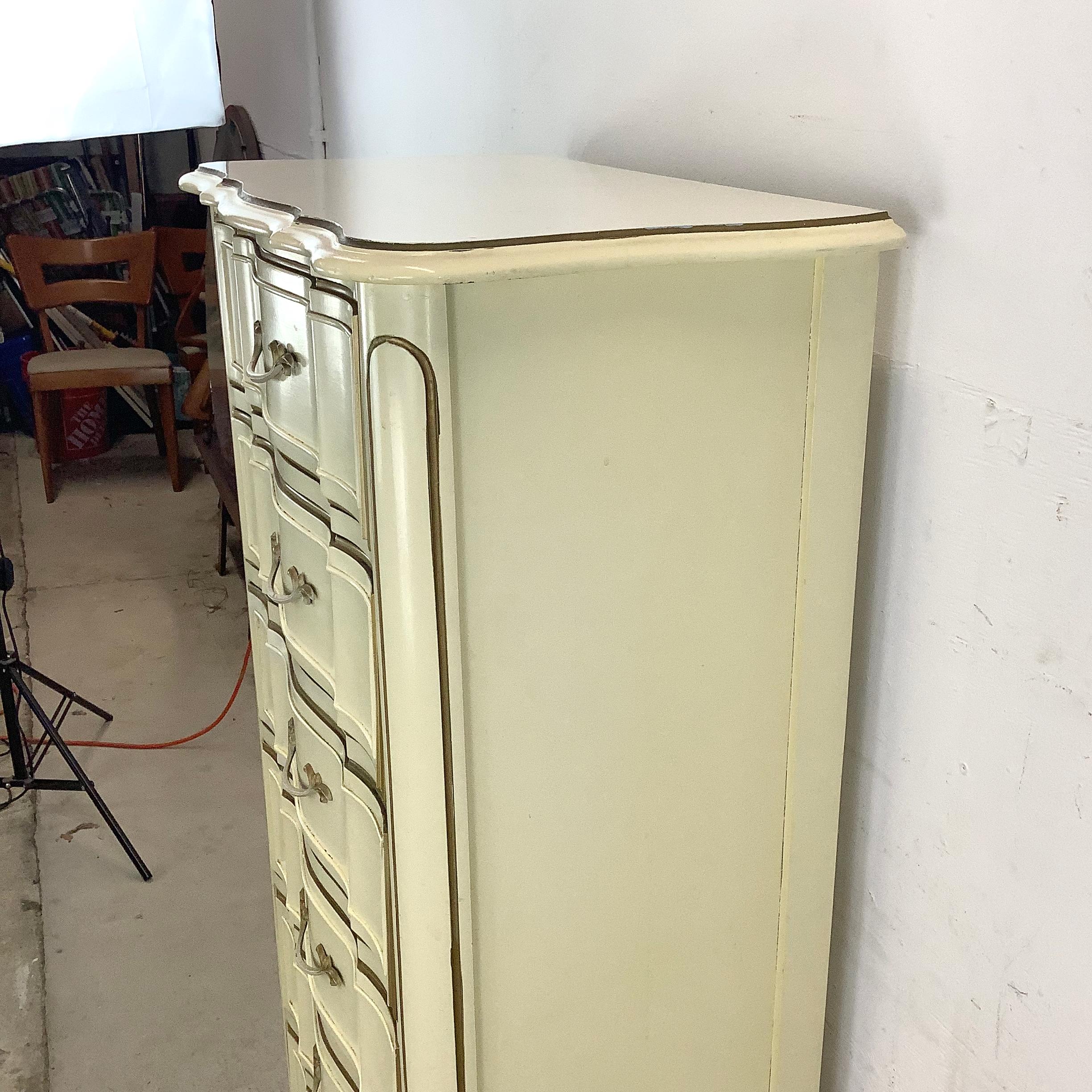 Cassettiera provinciale vintage a sei cassetti per lingerie in vendita 10