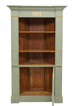 Vintage Provincial Swedish Louis XVI Style Painted Corner Cabinet by de Bournay