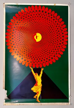Vintage Psychedelic Poster "American Flower", San Fransisco, 1968