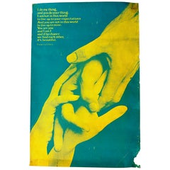 Vintage Psychedelic Poster w/ quote by F. Perls by Gemini Rising Inc, NYC, 1970