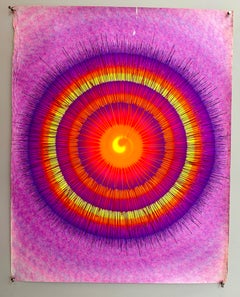 Vintage Psychedelic Sunburst / Tie-Dye Poster, San Diego, CA., ca. 1969