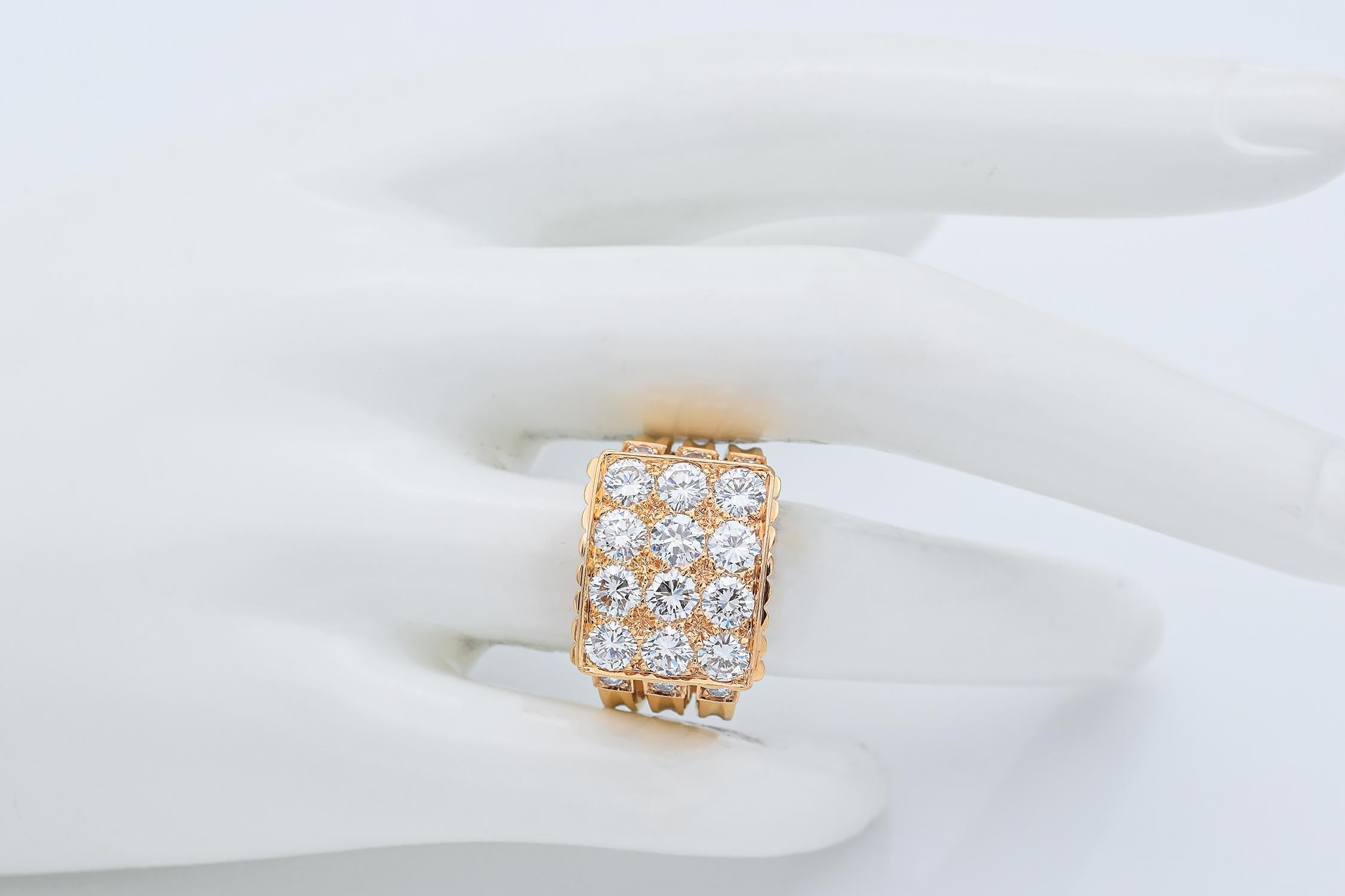 Vintage PTJ Signiert Französisch 3,24 TCW Diamant Gelbgold Ring Größe 10, Vintage PTJ 2
