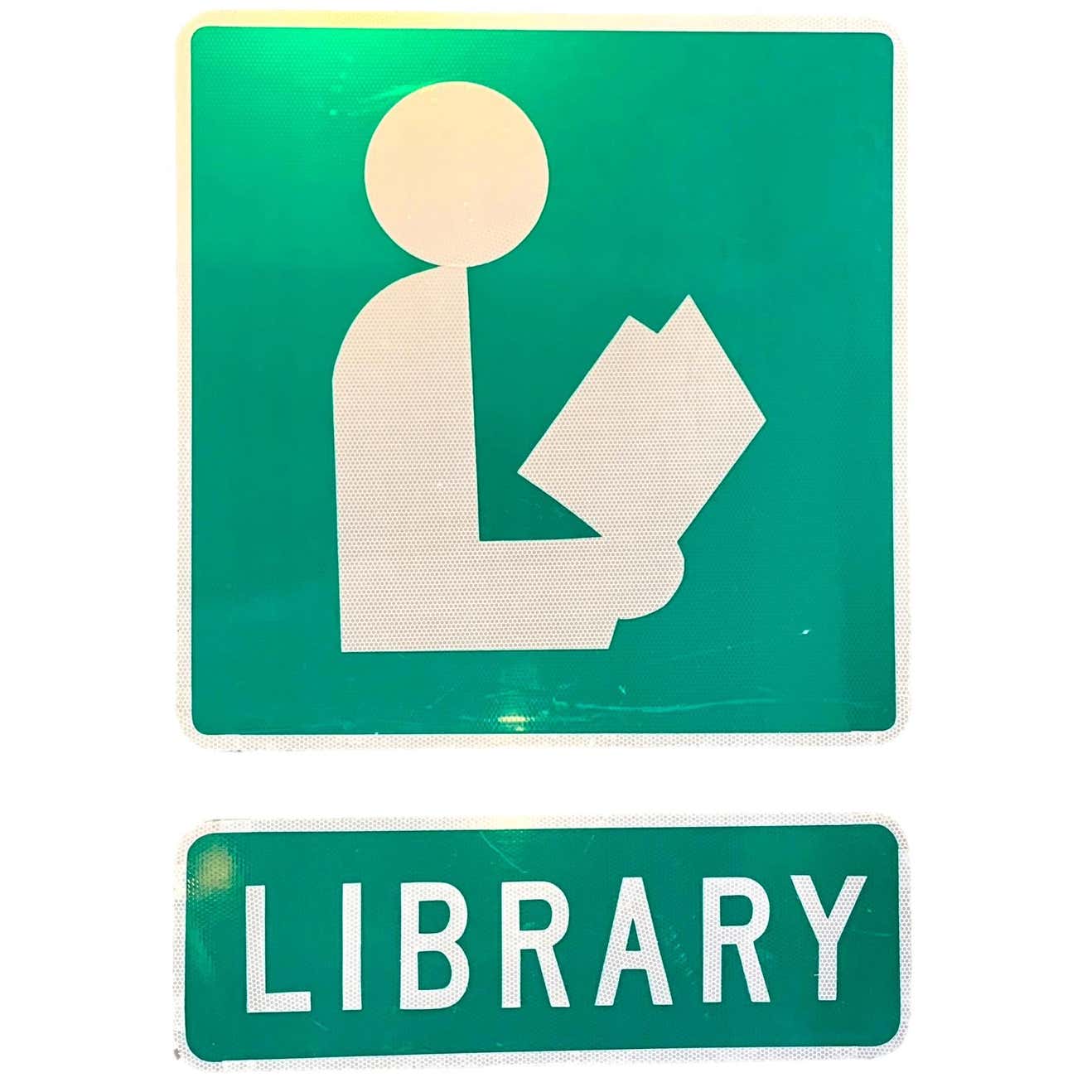 Vintage Public Library Sign For Sale at 1stDibs | vintage library sign ...