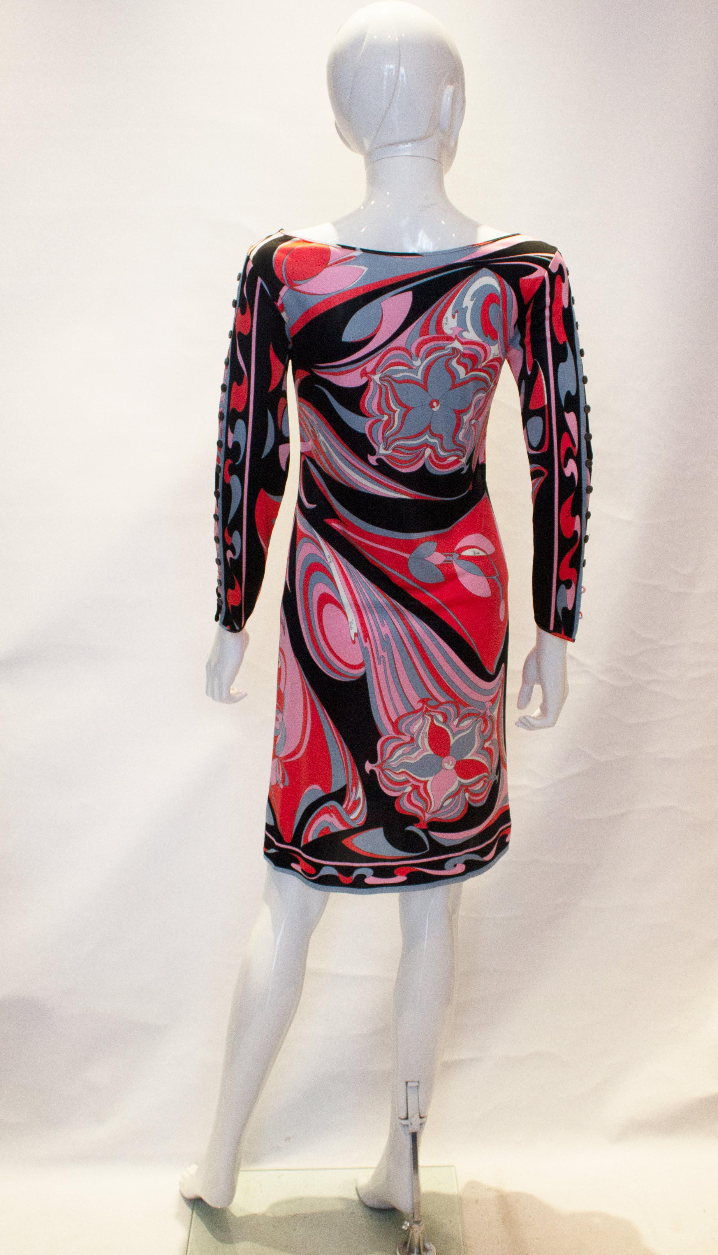 Black Vintage Pucci Silk Jersey Dress