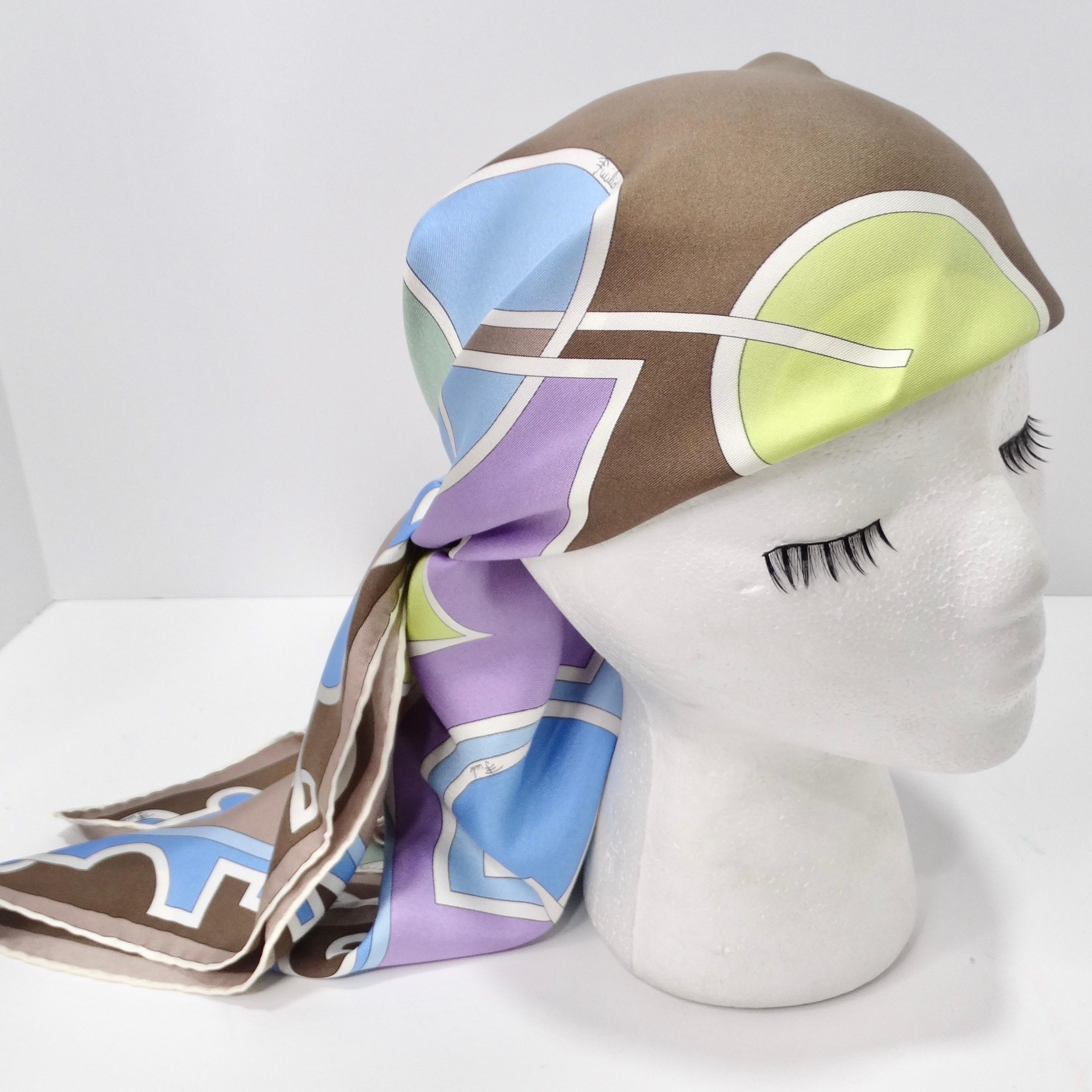 Vintage Pucci Silk Printed Scarf In Excellent Condition In Scottsdale, AZ