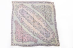 Vintage Pucci Silk Pastel Scarf Light Pink, Light Purple, Black, Gray 70's