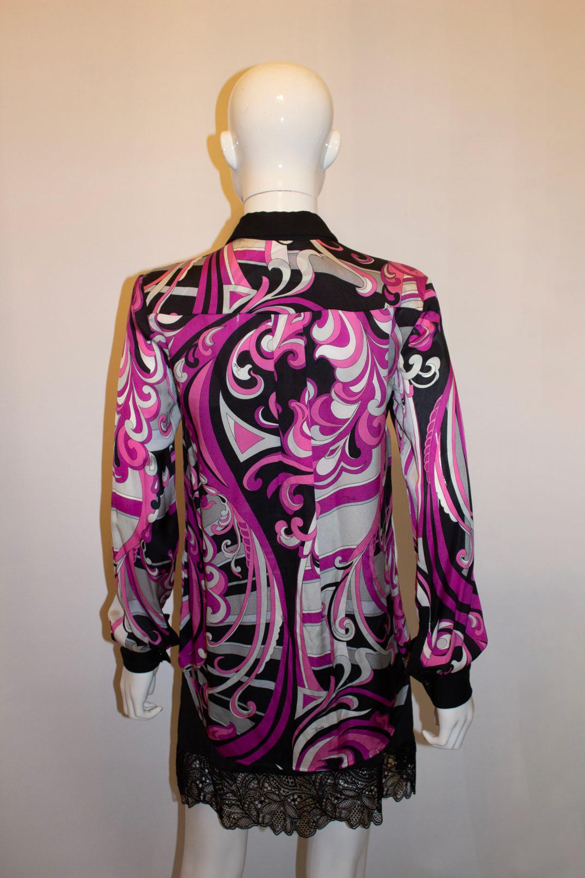 Women's Vintage Pucci Silk Shirt For Sale
