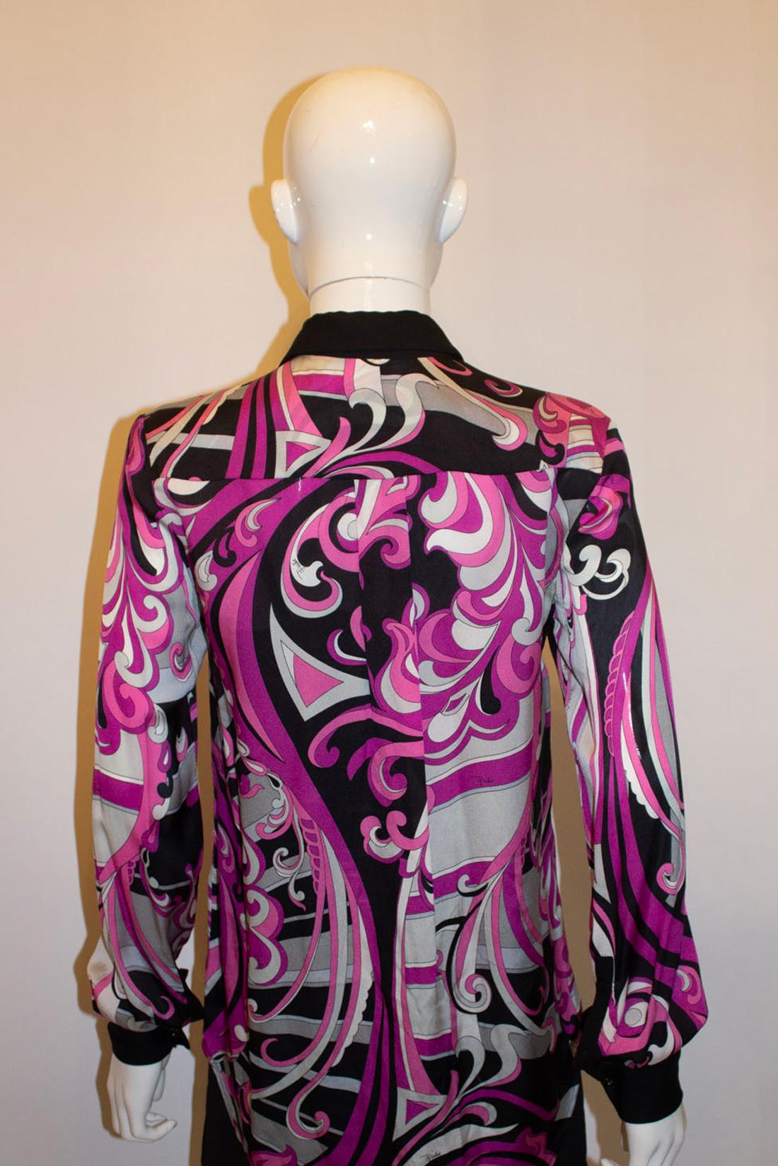 Vintage Pucci Silk Shirt For Sale 1
