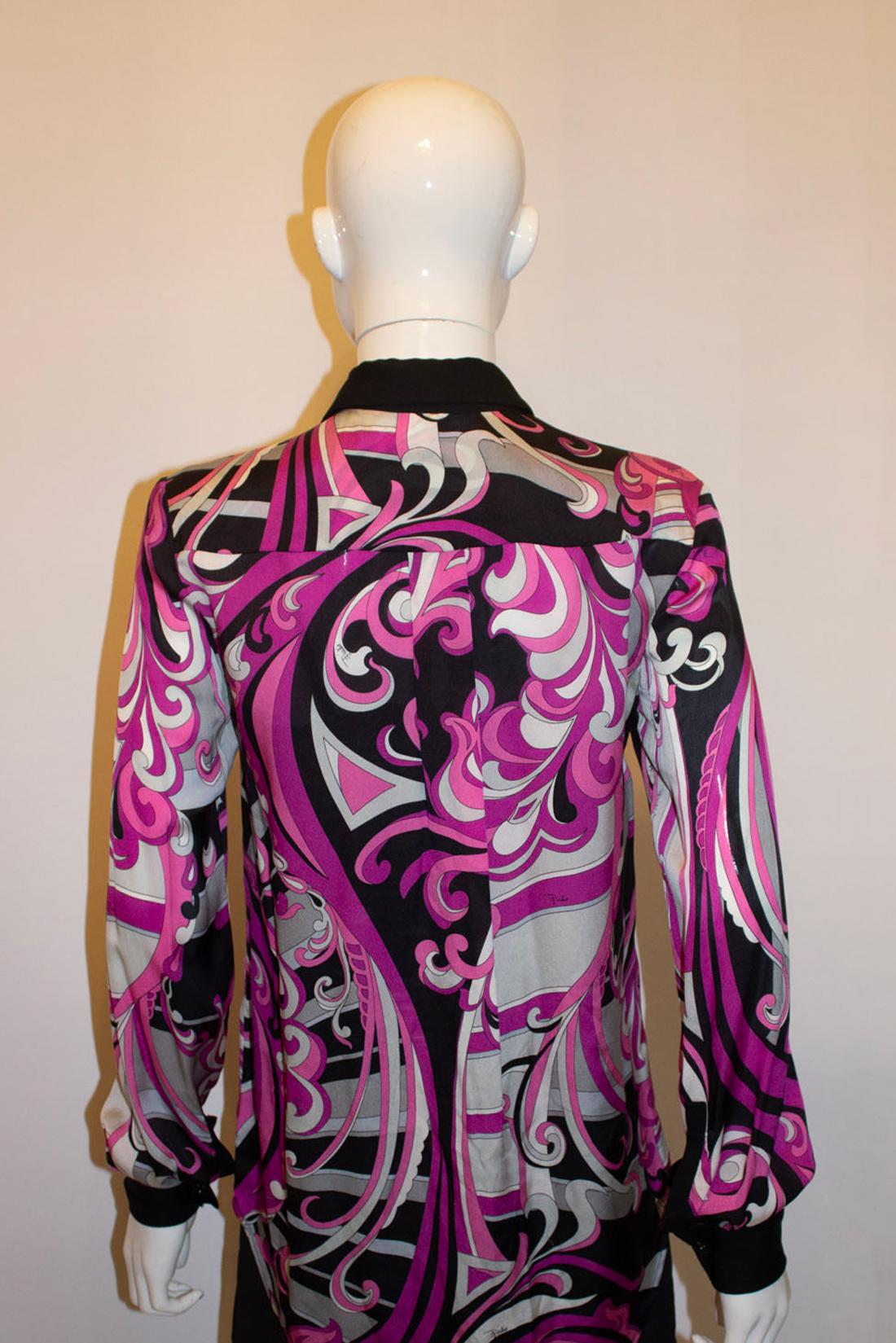 Women's Vintage Pucci Silk Shirt For Sale