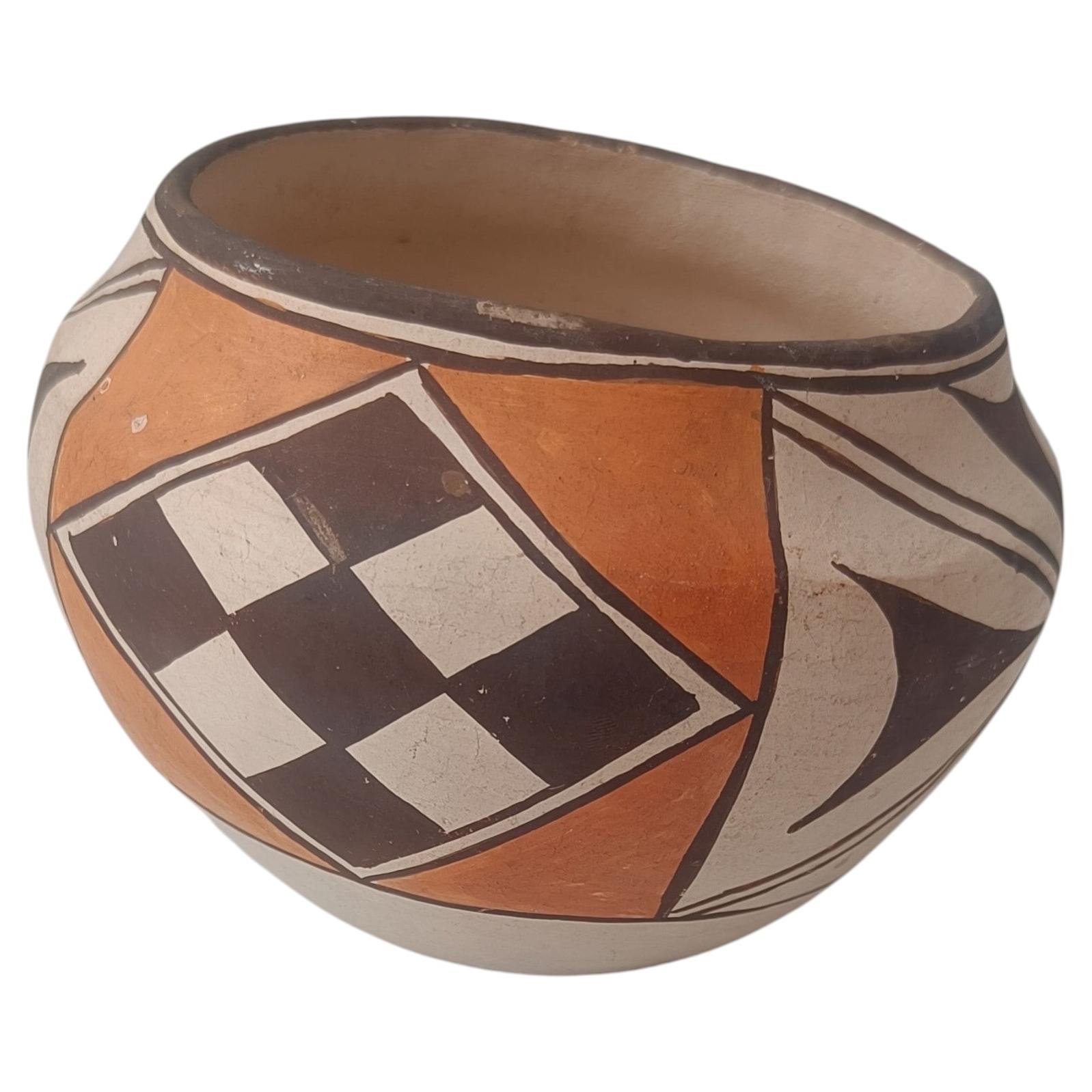 Vintage Pueblo Pottery Vessel Acoma pot native american For Sale