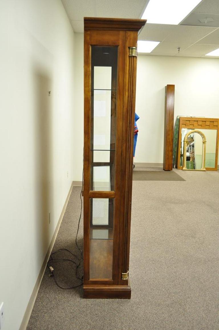 Vintage Pulaski Cherry Lighted Mirrored Curio Display ...