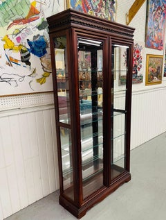 Vintage Pulaski Mahogany Vitrine Display Cabinet