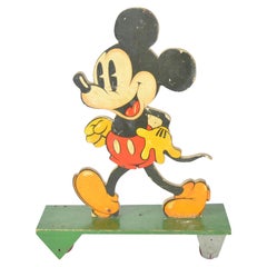 Vintage Pull Along Mickey Mouse on Wheels, 1930s