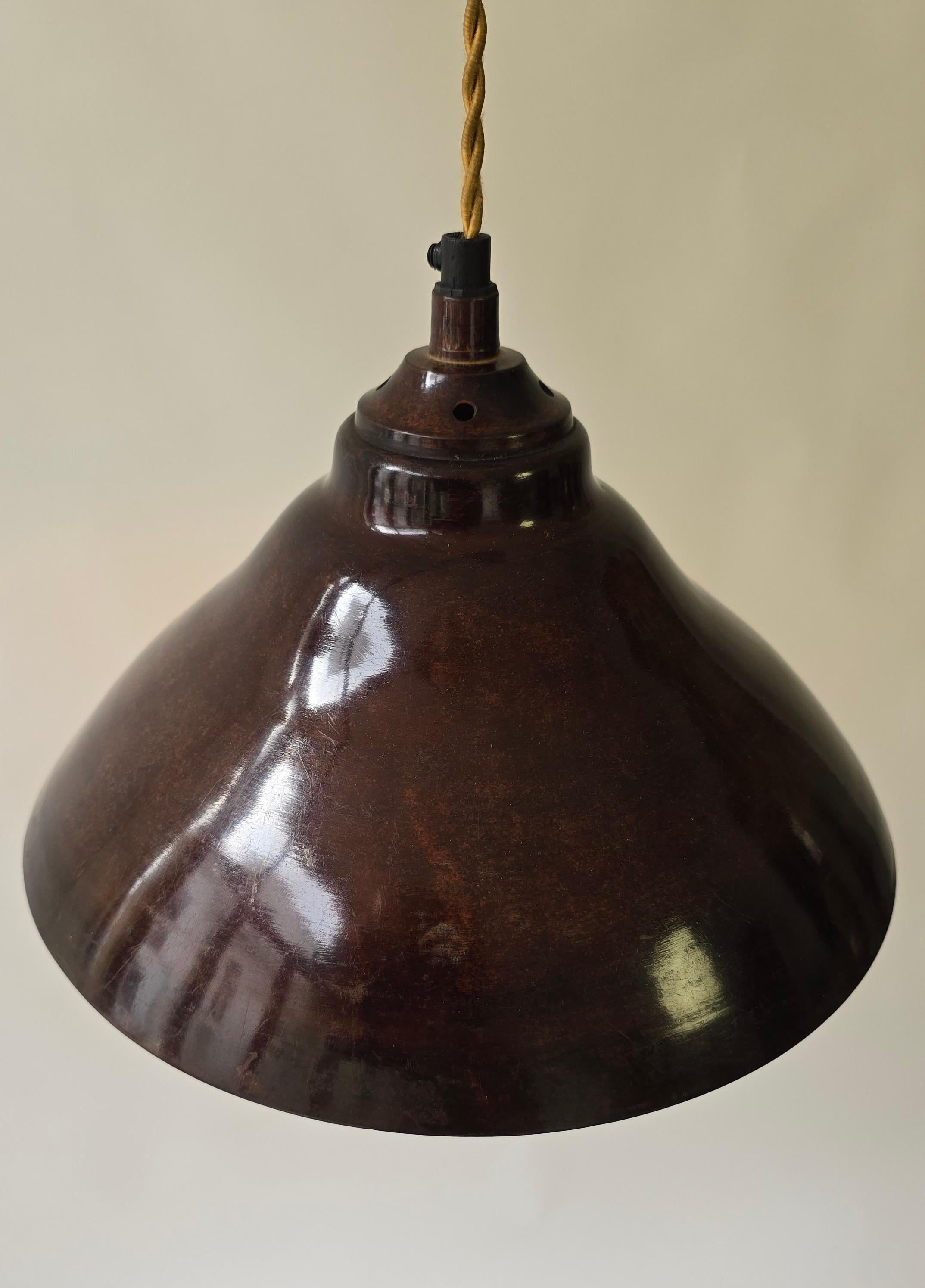 Metallo Lampada a sospensione a carrucola vintage Circa 1950 in vendita