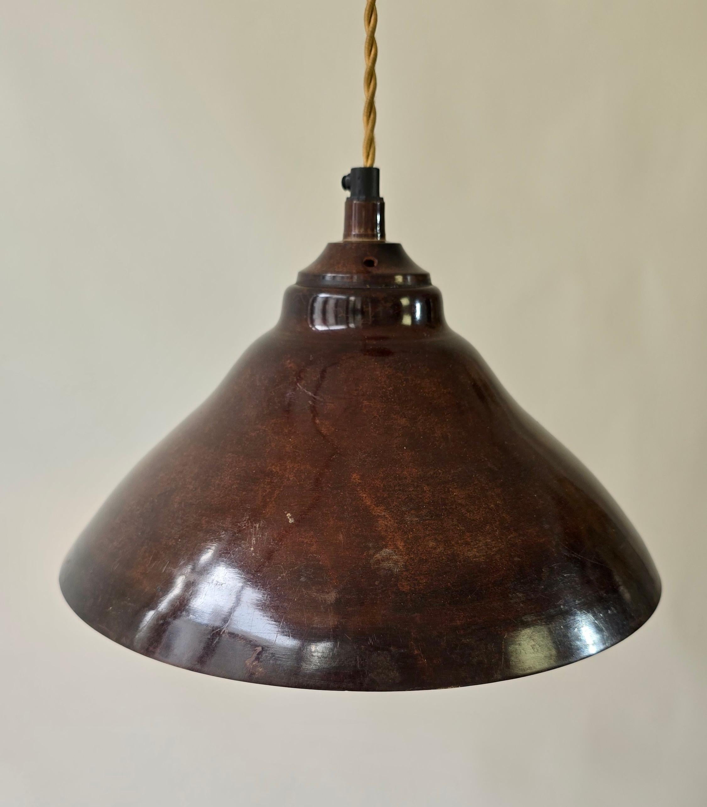 Lampada a sospensione a carrucola vintage Circa 1950 in vendita 1