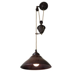 Vintage Pulley Pendant Lamp Circa 1950