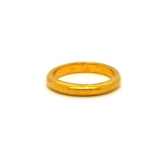 Vintage Pure Gold 24K Yellow Gold Plain Ring.