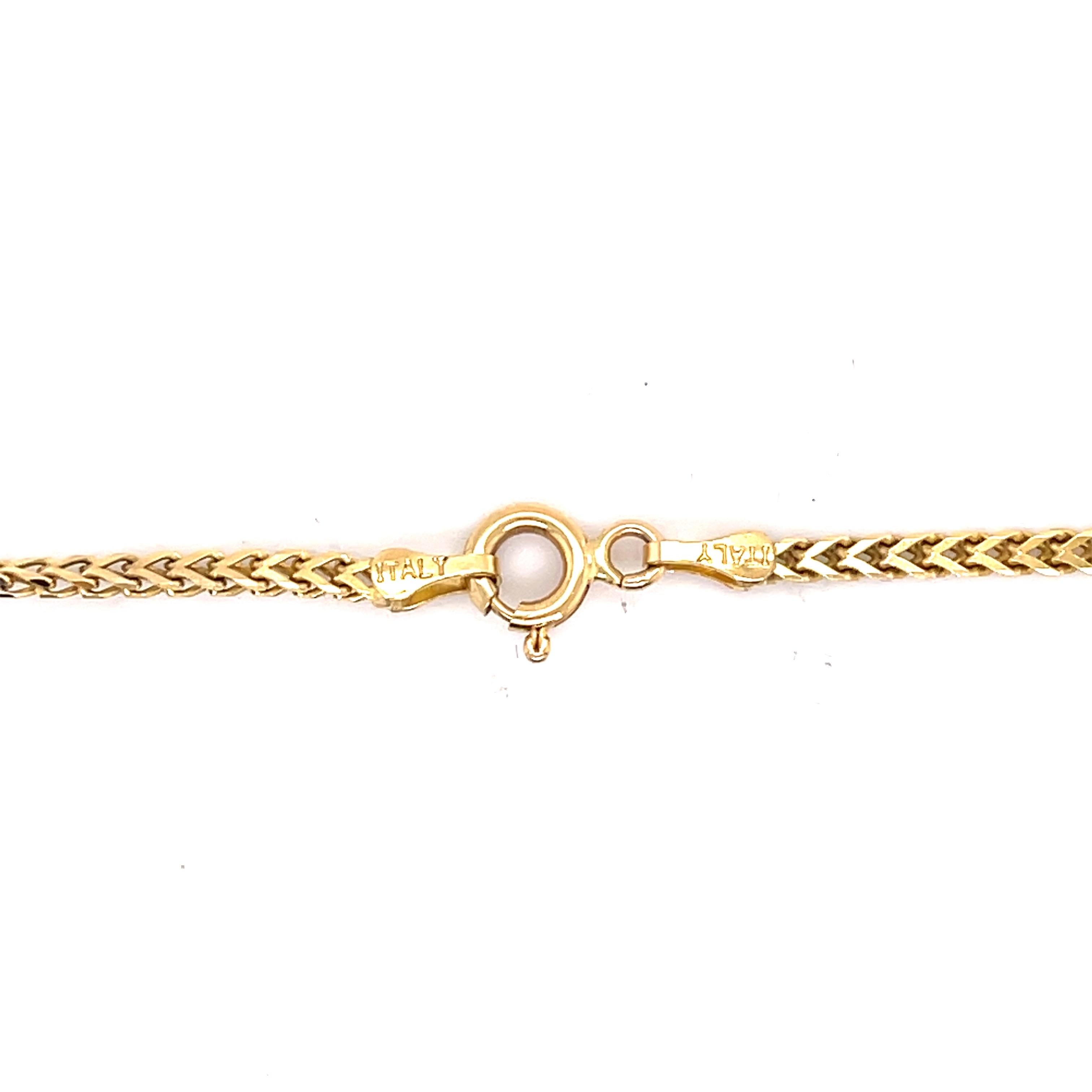 Vintage Lila Amethyst Diamant Halskette 14 Karat Gold Italienisch für Damen oder Herren im Angebot