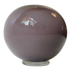 Vintage Purple and White Ball Vase from Holmegaard, 1984