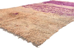 Vintage Purple Beni MGuild Moroccan Rug, Tribal Enchantment Meets Boho Chic