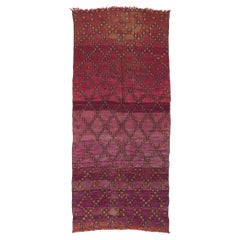Vintage Purple Beni MGuild Moroccan Rug, Tribal Enchantment Meets Boho Chic