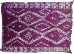 The Violet Oracle: A Vintage Beni Mguild Moroccan Masterpiece of Feminine Power