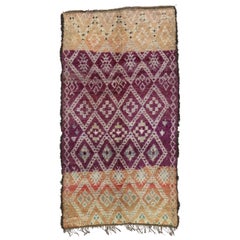 Vintage Purple Beni M'Guild Moroccan Rug with Tribal Style, Berber Moroccan Rug