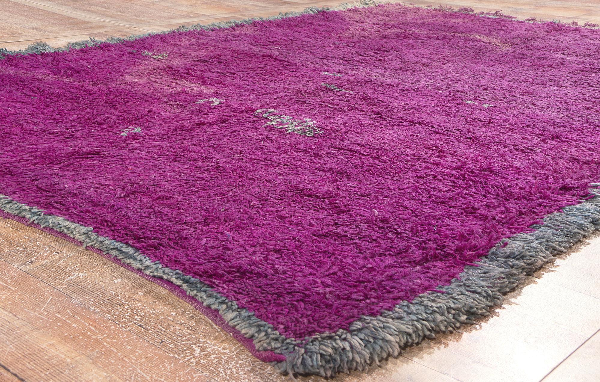 20th Century Vintage Purple Beni Mrirt Rug For Sale