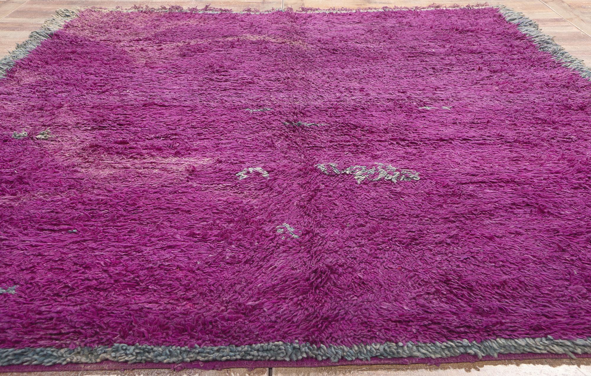 Wool Vintage Purple Beni Mrirt Rug For Sale