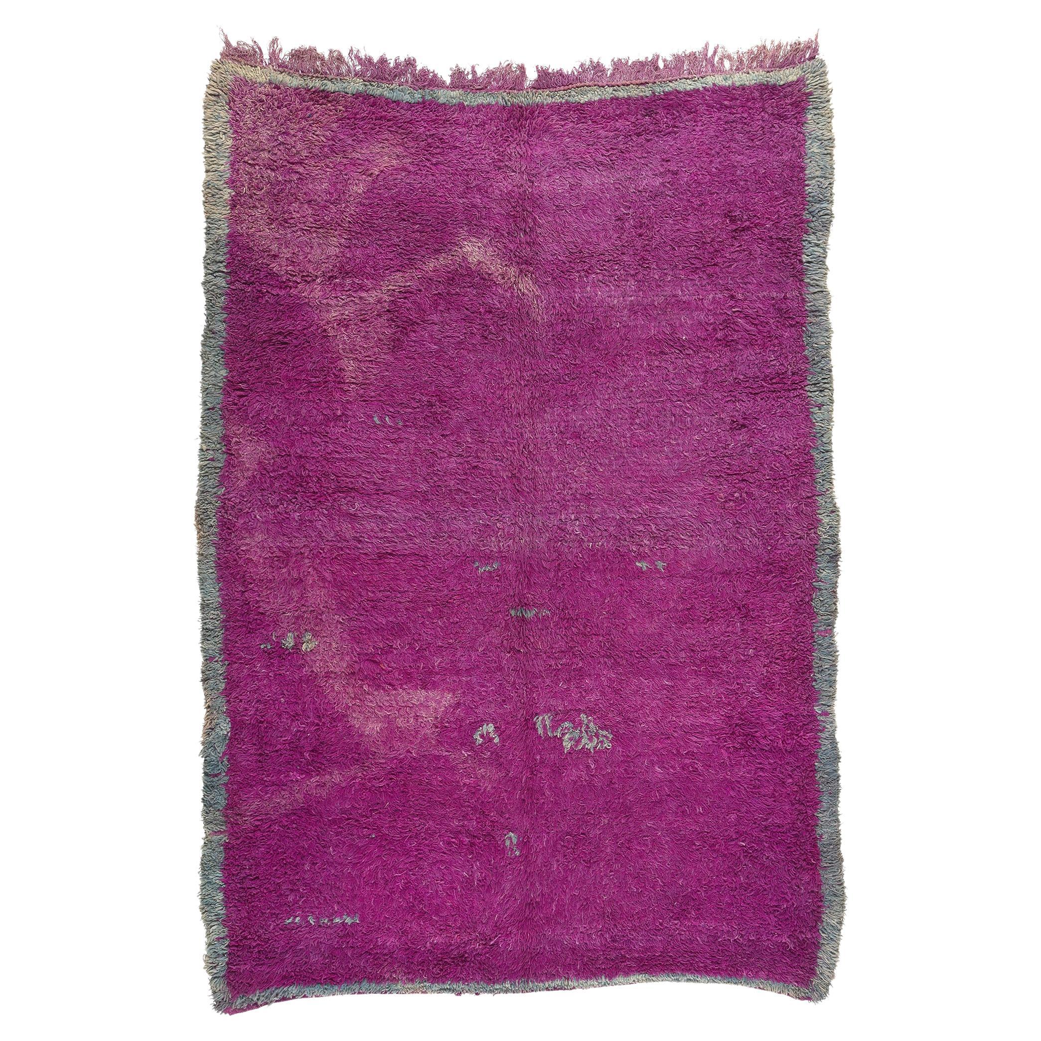 Vintage Purple Beni Mrirt Rug For Sale