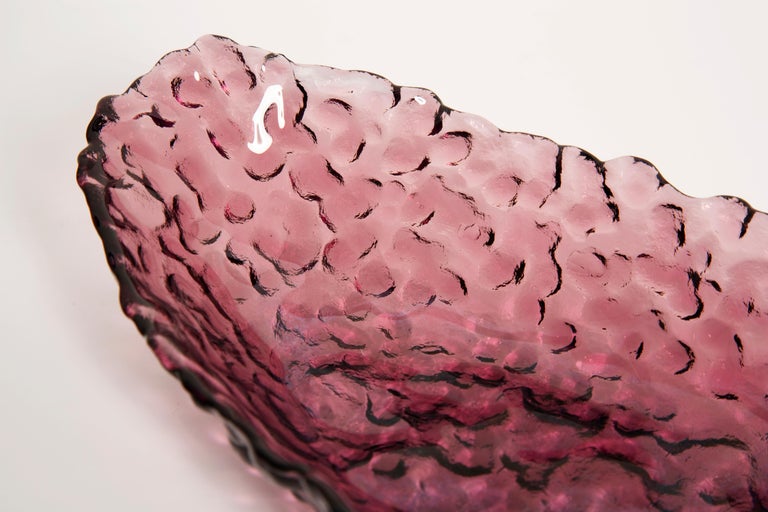 Vintage Purple Decorative Murano Glass Plate, Italy, 1960s For Sale at