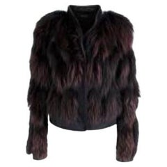 Used Purple Fox Fur Jacket