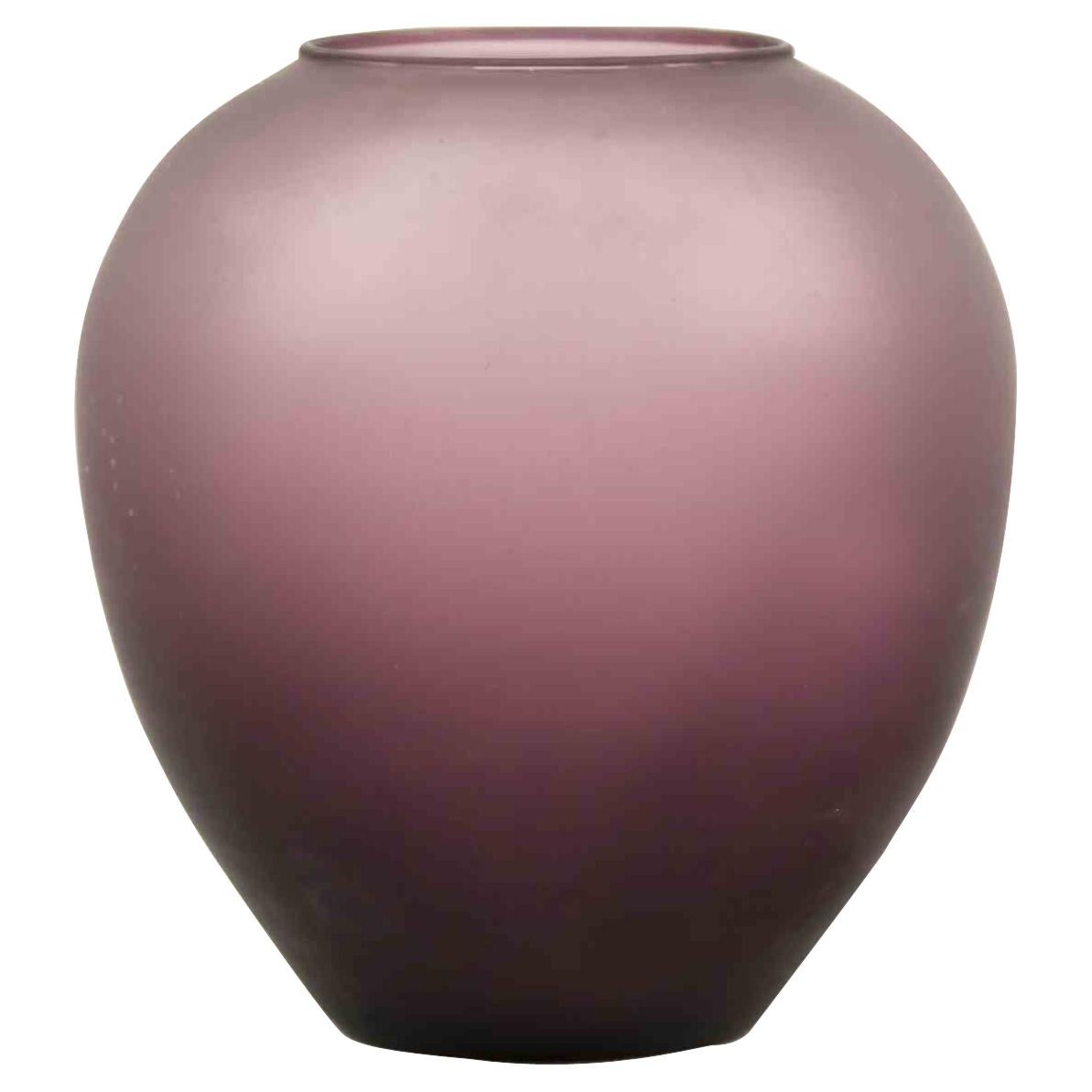 Vintage Purple Glass Vase, 1970s