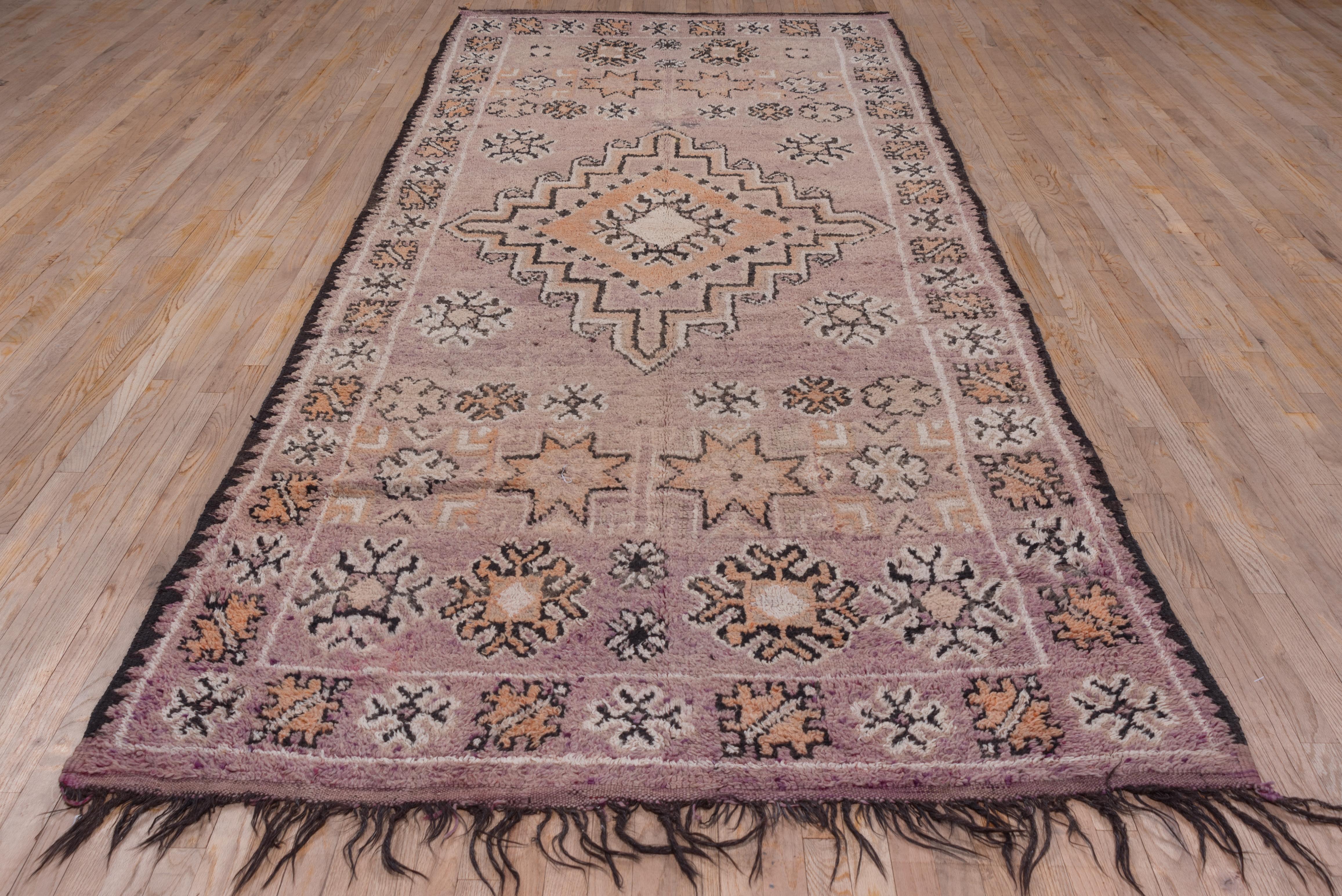 Tribal Vintage Purple Moroccan Gallery Carpet For Sale