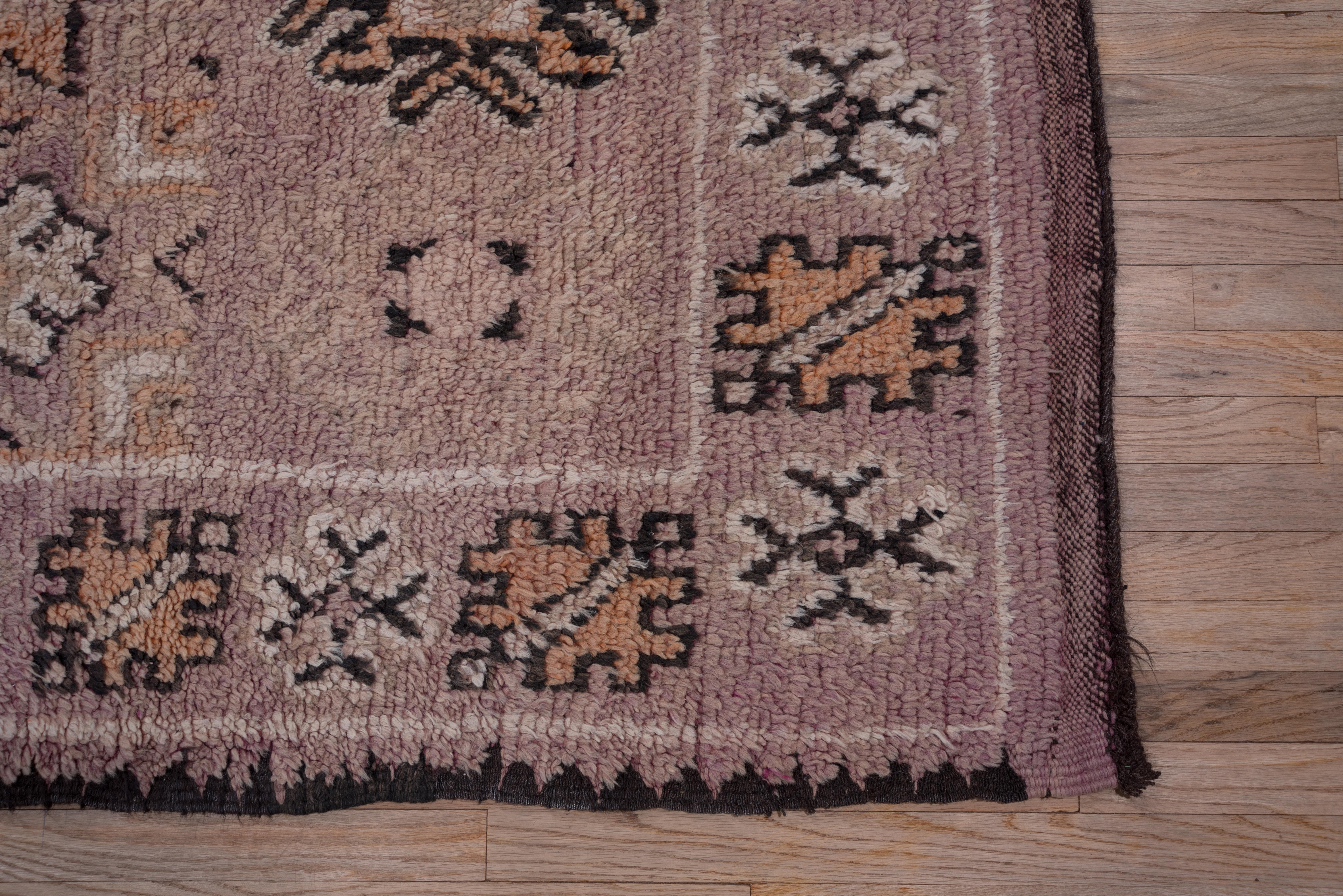 Hand-Knotted Vintage Purple Moroccan Gallery Carpet For Sale