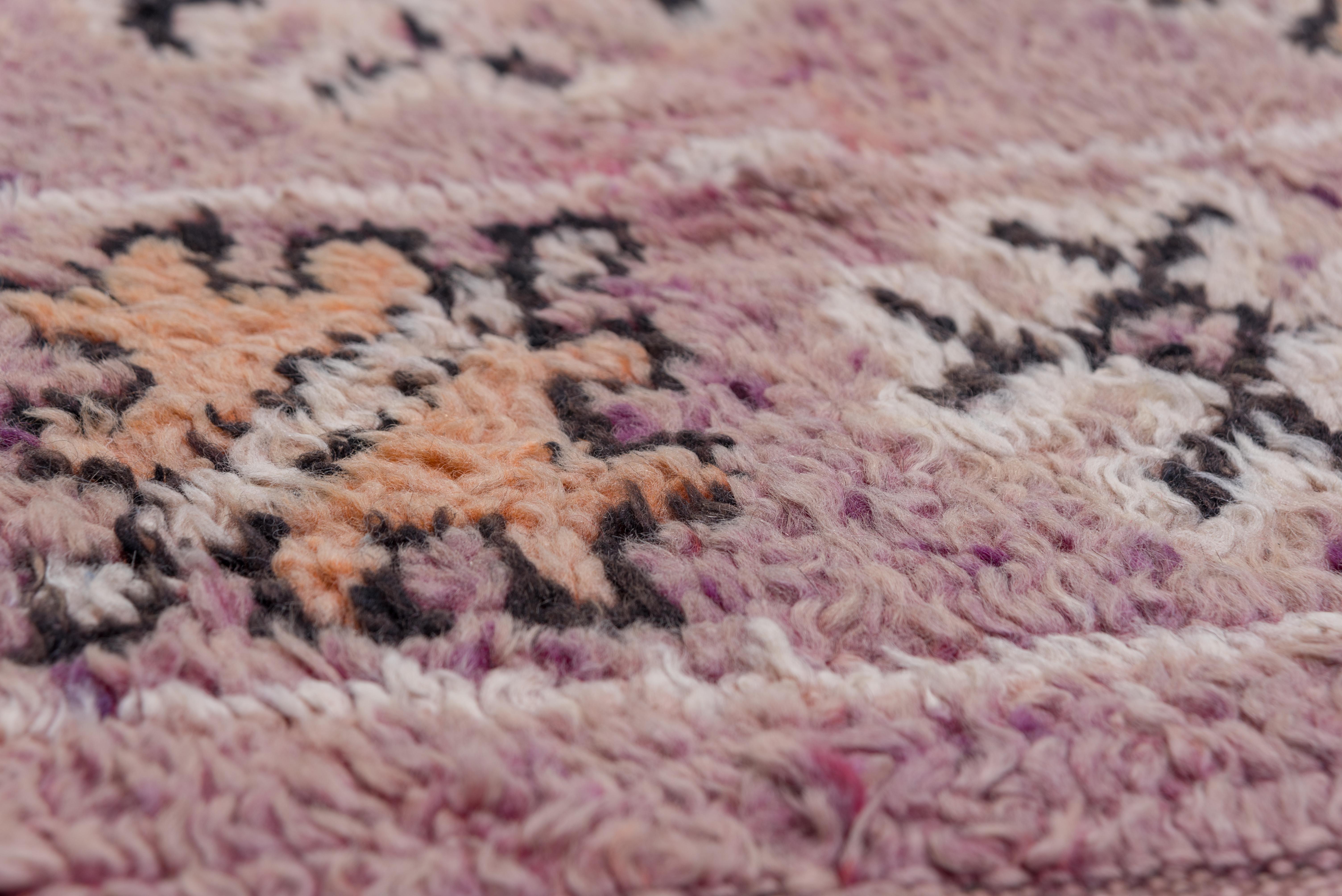 Wool Vintage Purple Moroccan Gallery Carpet For Sale